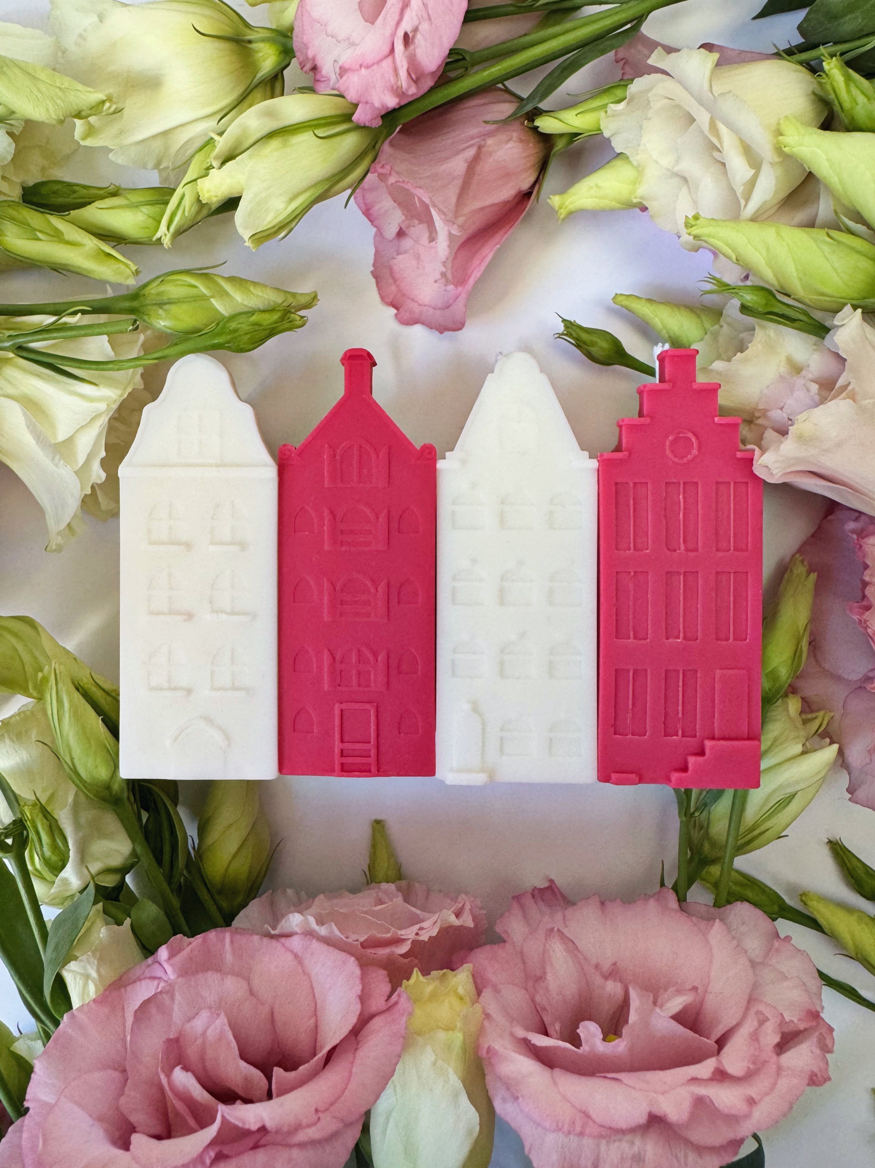 Dutch canal houses set