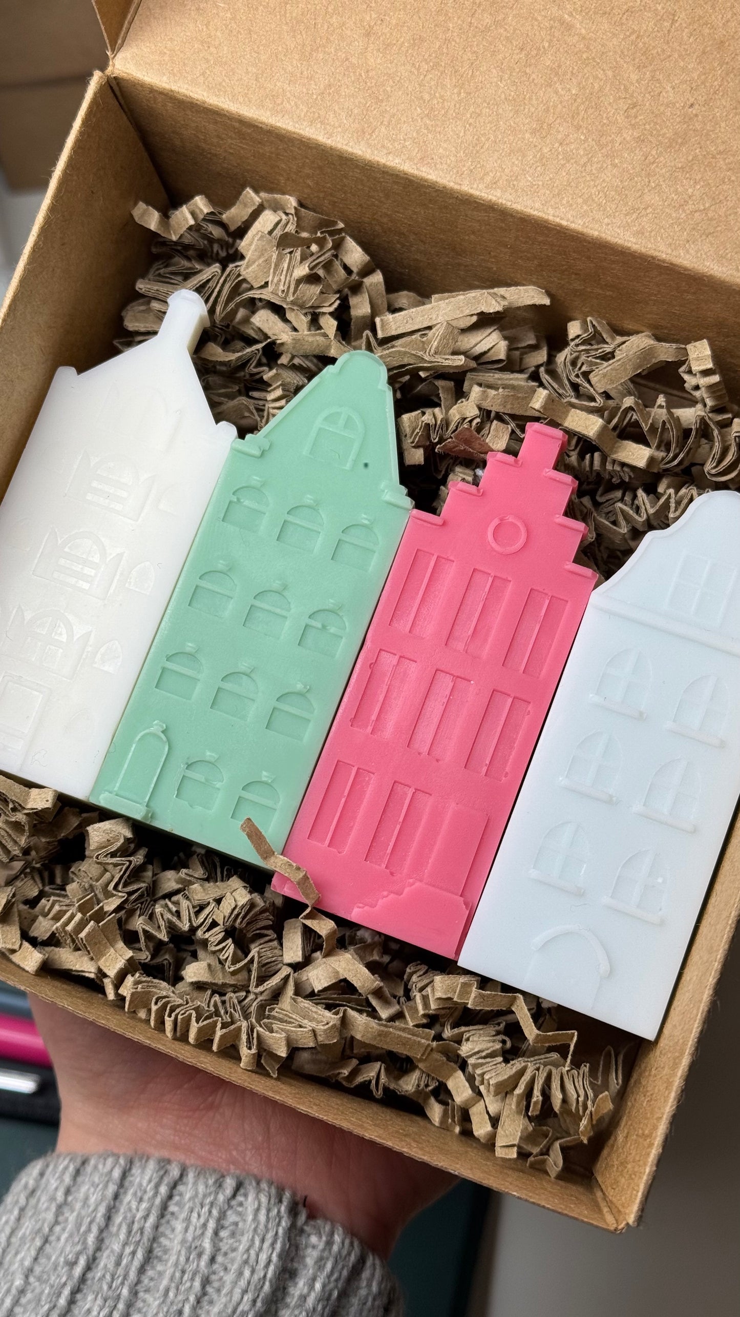 Amsterdam canal houses set