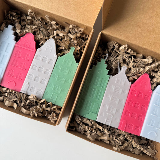 Amsterdam canal houses set